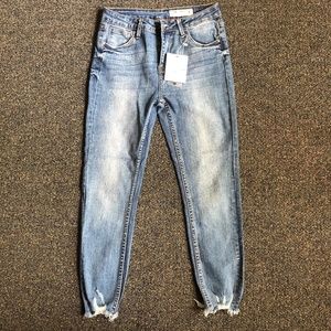 High-Rise Ankle Skinny Jeans